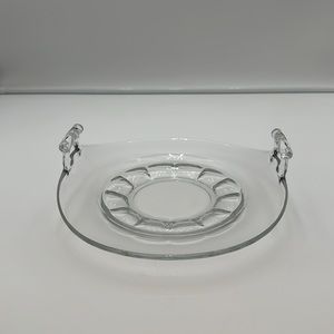 Vintage Fostoria Raleigh Pattern Double Handled Muffin Tray
